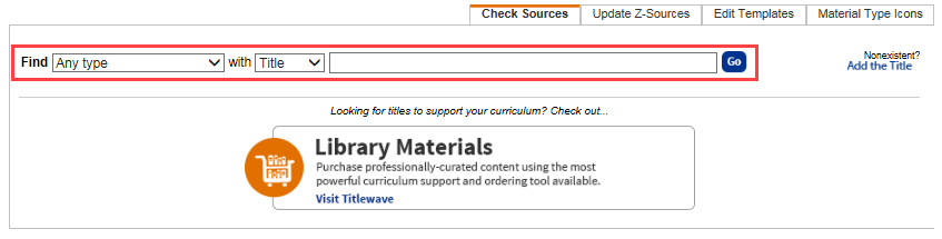 Check Sources sub-tab, with entry fields highlighted.